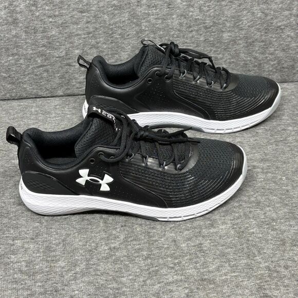 Under Armour Charged Commit TR 3 Black White Size-12 - Picture 1 of 12